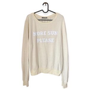 Wildfox SZ S "More Sun Please" yellow pullover